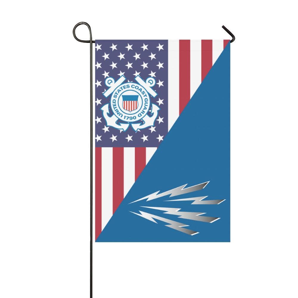 US Coast Guard Telecommunications Specialist TC Garden Flag/Yard Flag 12 inches x 18 inches-GDFlag-USCG-Rate-Veterans Nation