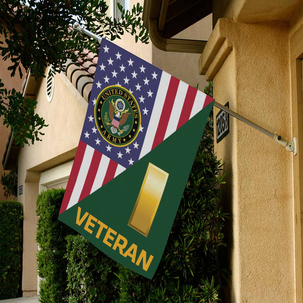 US Army O-1 Second Lieutenant O1 2LT Veteran House Flag 28 Inch x 40 Inch 2-Side Printing-HouseFlag-Army-Ranks-Veterans Nation