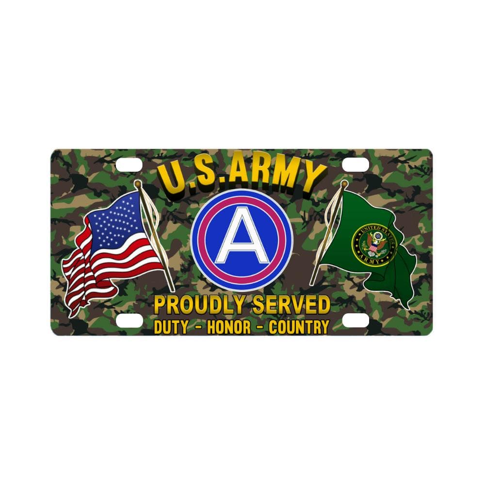 US ARMY CENTRAL CSIB- Classic License Plate-LicensePlate-Army-CSIB-Veterans Nation