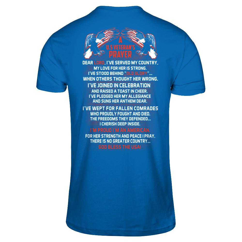 Military T-Shirt "US Veteran's Prayer"-TShirt-General-Veterans Nation