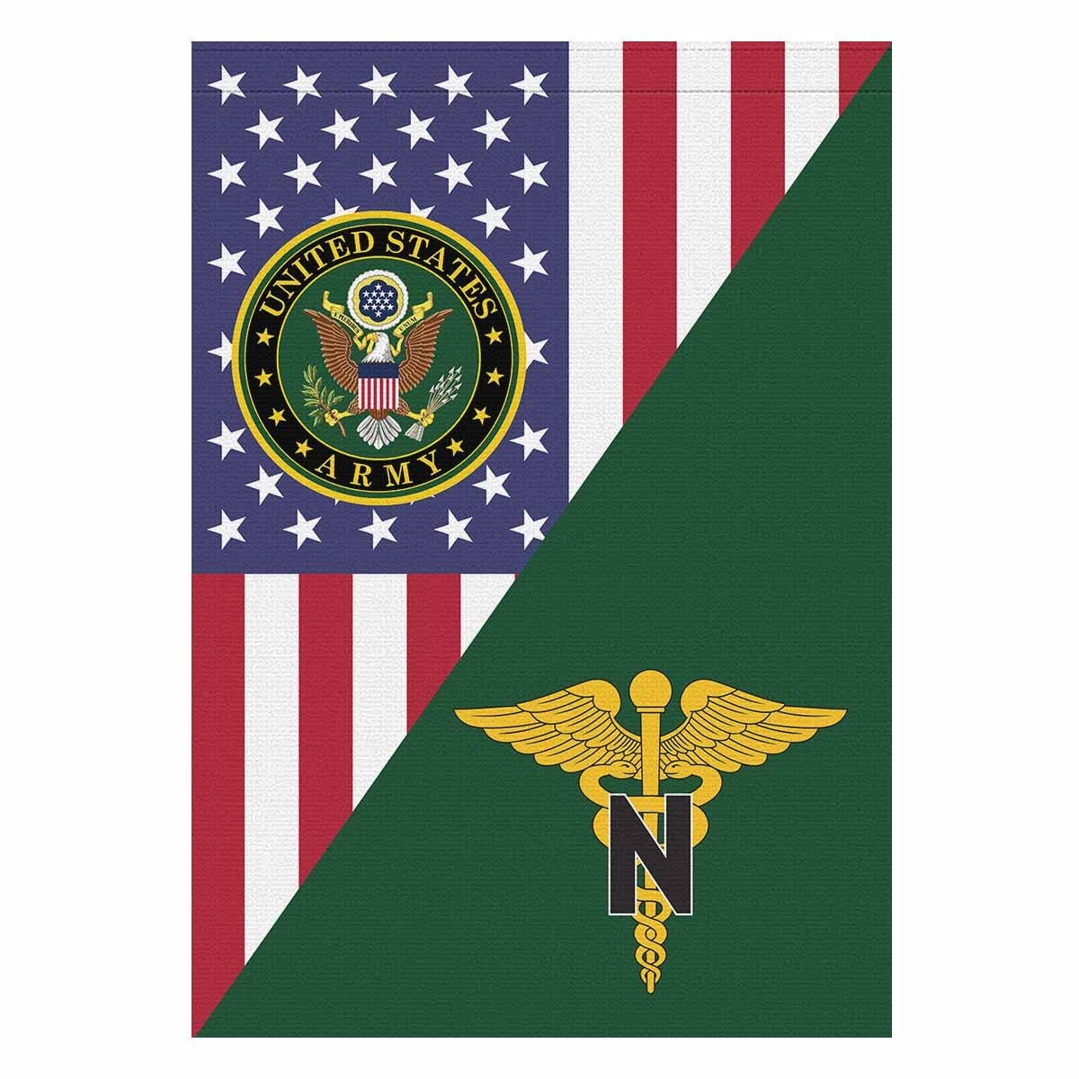 US Army Nurse Corps House Flag 28 Inch x 40 Inch Twin-Side Printing-HouseFlag-Army-Branch-Veterans Nation