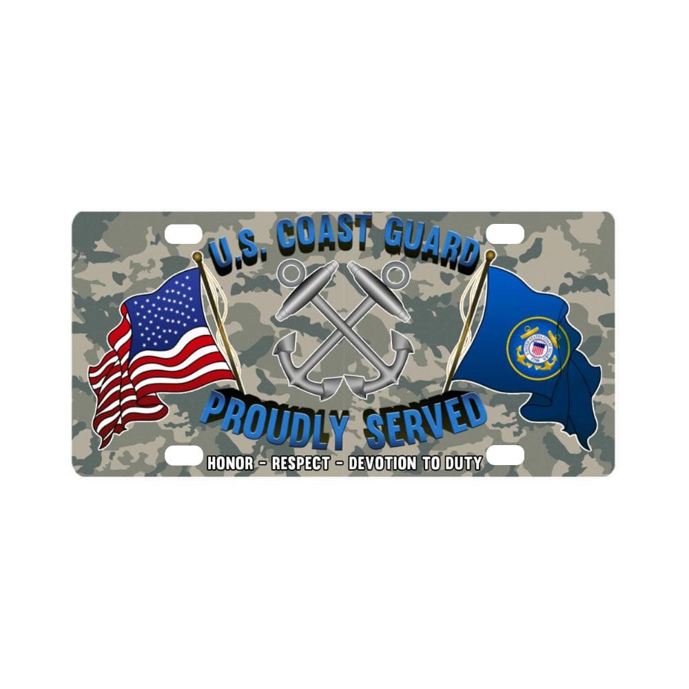 US Coast Guard Boatswains Mate BM Logo- Classic License Plate-LicensePlate-USCG-Rate-Veterans Nation
