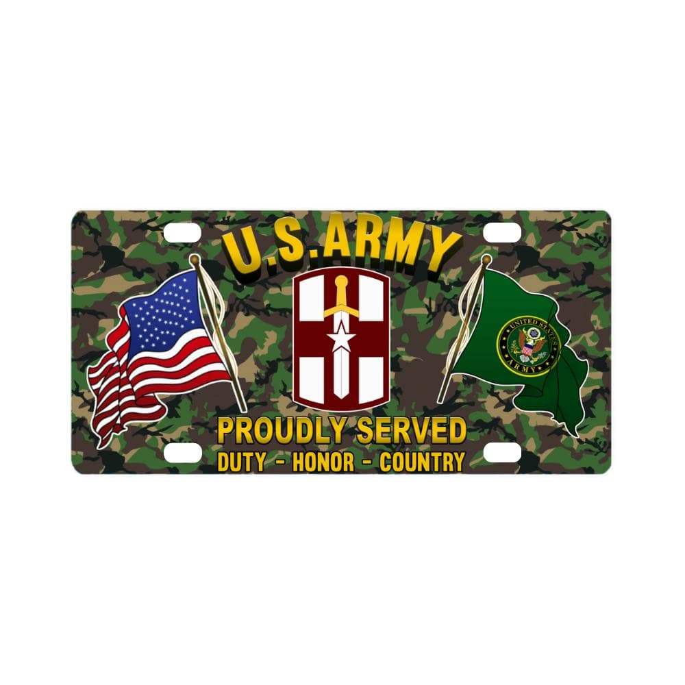 US ARMY 807TH MEDICAL COMMAND- Classic License Plate-LicensePlate-Army-CSIB-Veterans Nation