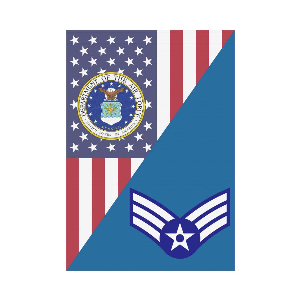 US Air Force E-4 Senior Airman SrA House Flag 28 inches x 40 inches Twin-Side Printing-HouseFlag-USAF-Ranks-Veterans Nation