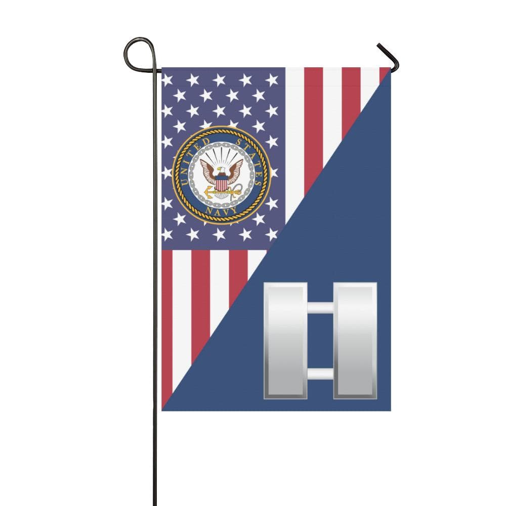 US Navy O-3 Lieutenant O3 LT Junior Officer Garden Flag/Yard Flag 12 inches x 18 inches Twin-Side Printing-GDFlag-Navy-Officer-Veterans Nation