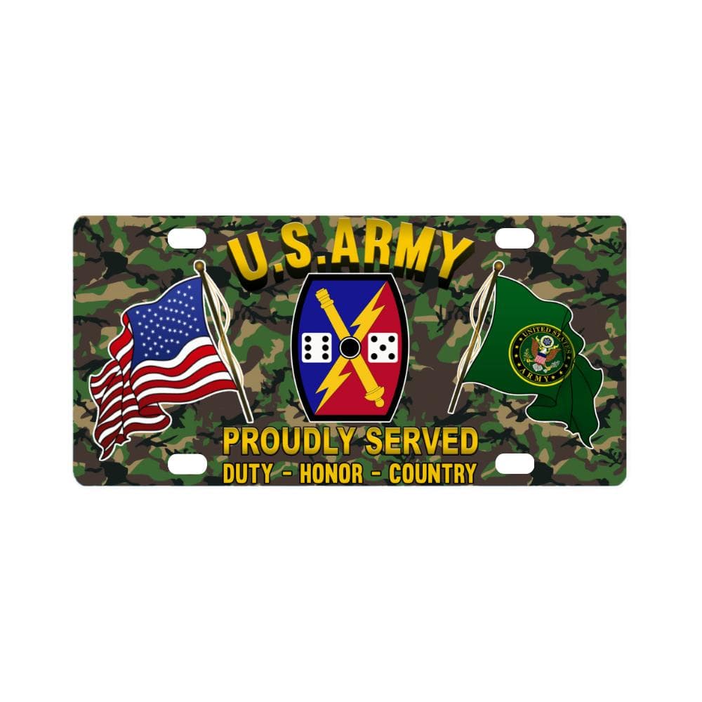 US ARMY 65 FIRES BRIGADE - Classic License Plate-LicensePlate-Army-CSIB-Veterans Nation