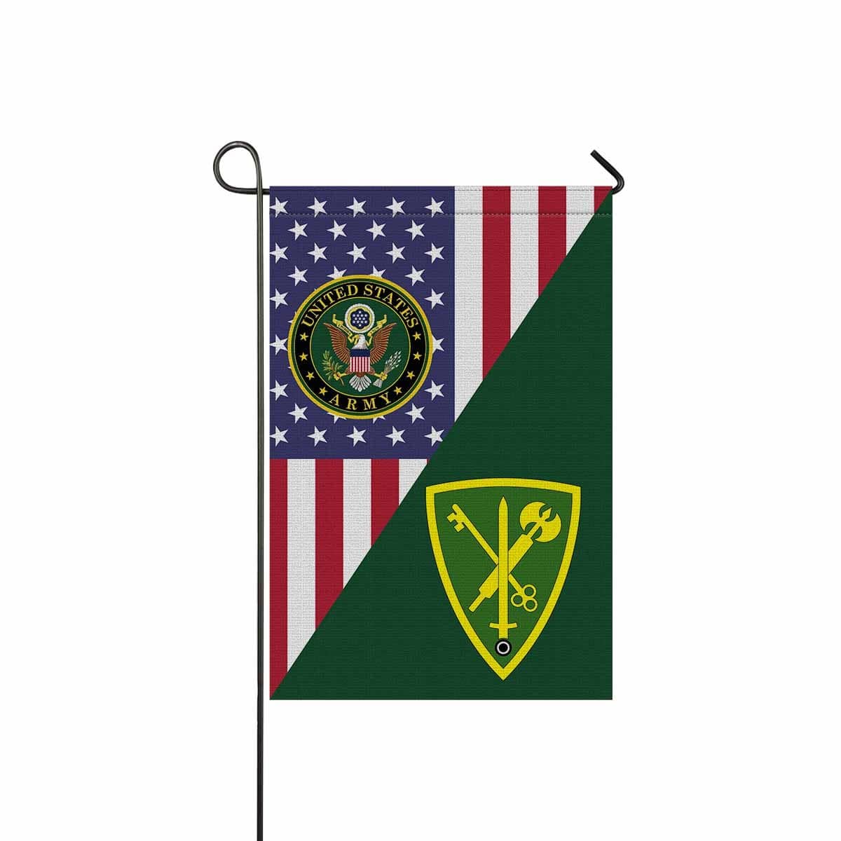 US ARMY 42ND MILITARY POLICE BRIGADE Garden Flag/Yard Flag 12 inches x 18 inches Twin-Side Printing-GDFlag-Army-CSIB-Veterans Nation