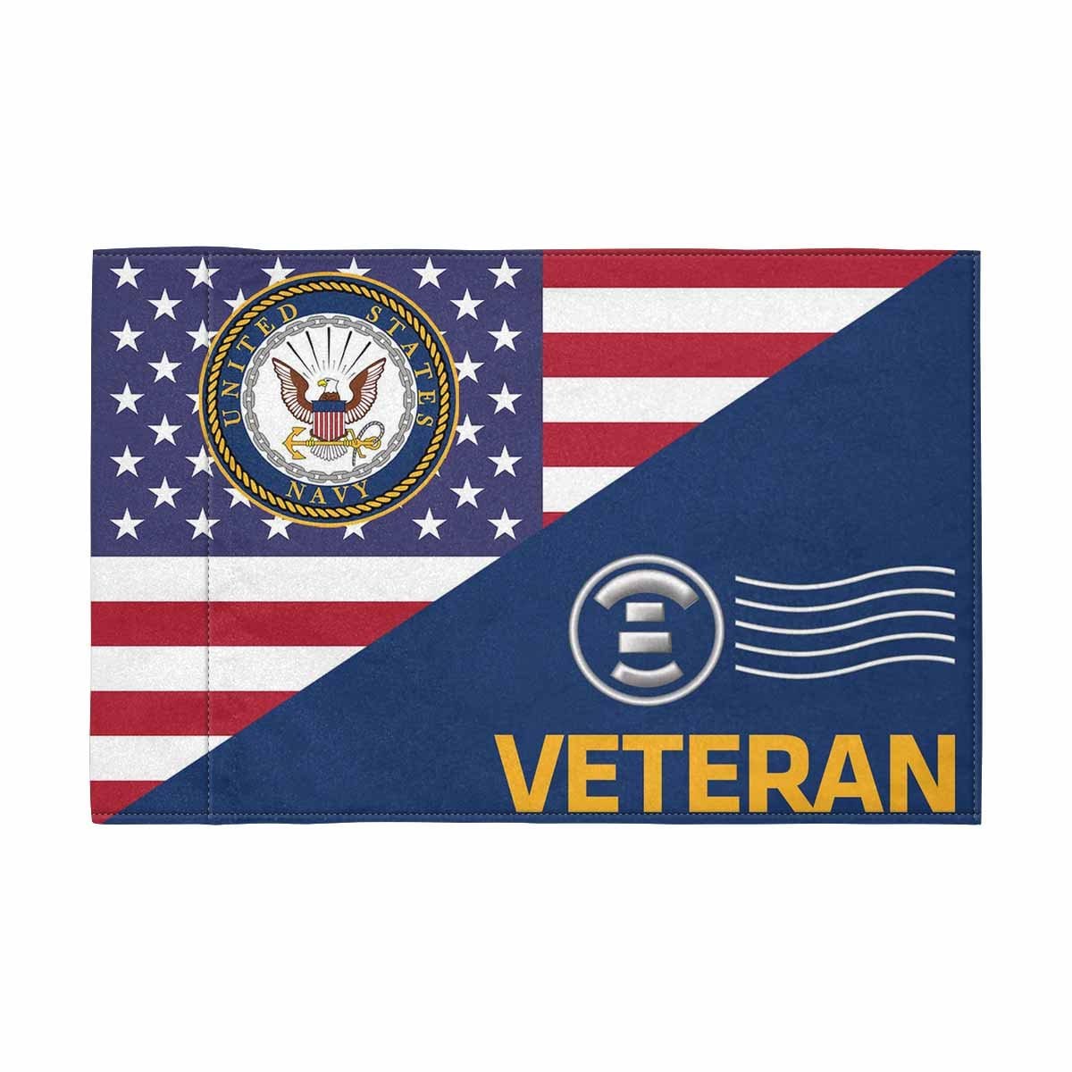 US Navy Postal Clerk Navy PC Veteran Motorcycle Flag 9" x 6" Twin-Side Printing D01-MotorcycleFlag-Navy-Veterans Nation