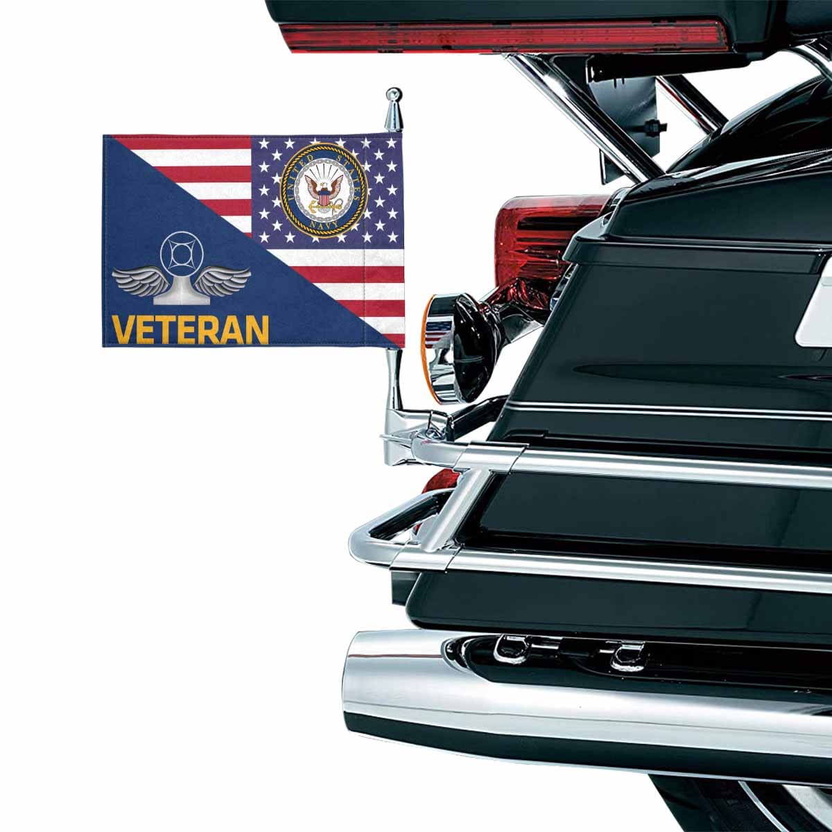 US Navy Air Traffic Controller Navy AC Veteran Motorcycle Flag 9" x 6" Twin-Side Printing D01-MotorcycleFlag-Navy-Veterans Nation