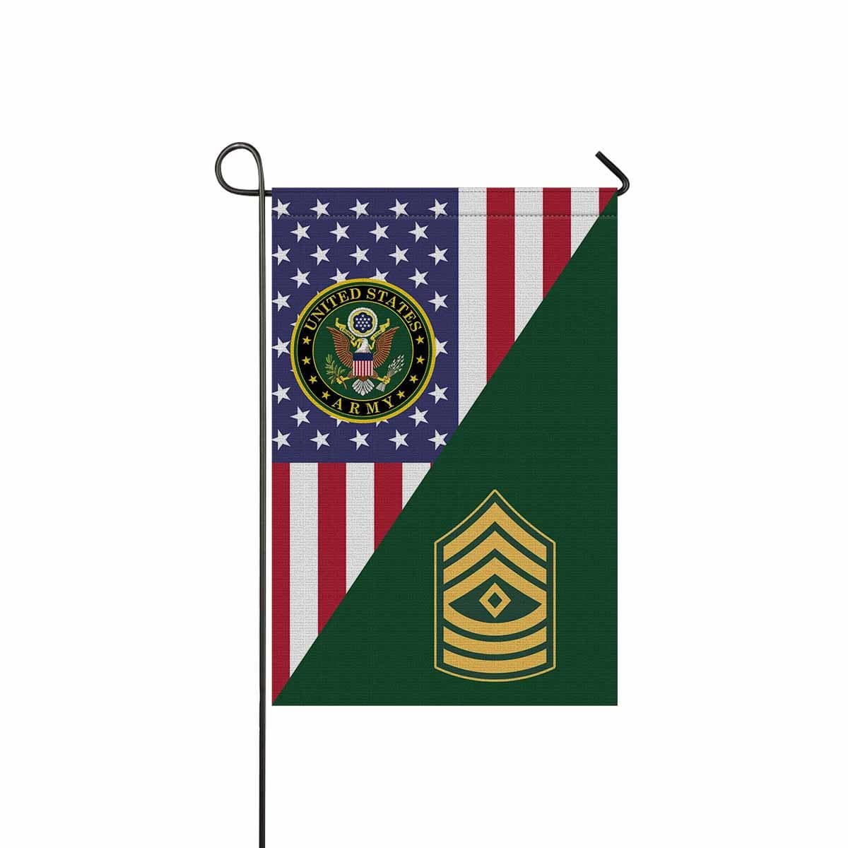 US Army E-8 First Sergeant E8 1SG Noncommissioned Officer Garden Flag/Yard Flag 12 Inch x 18 Inch Twin-Side Printing-GDFlag-Army-Ranks-Veterans Nation