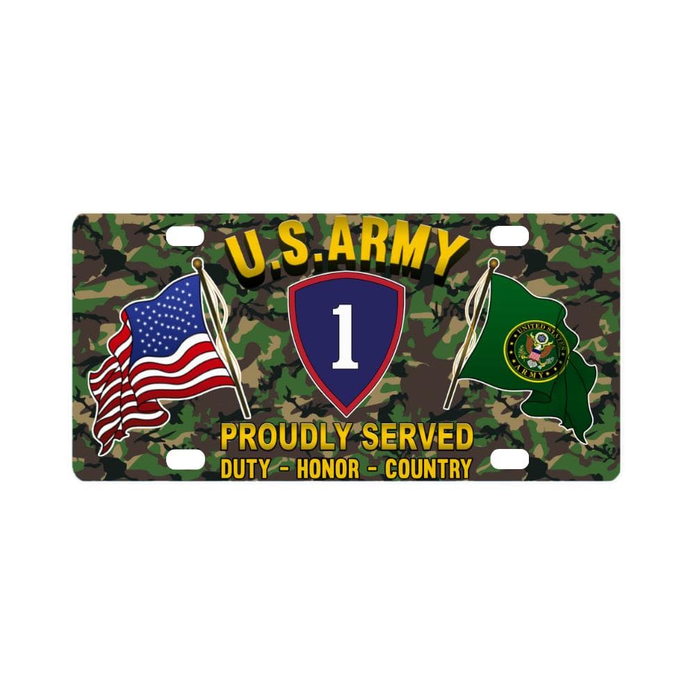 US ARMY 1ST PERSONNEL COMMAND- Classic License Plate-LicensePlate-Army-CSIB-Veterans Nation