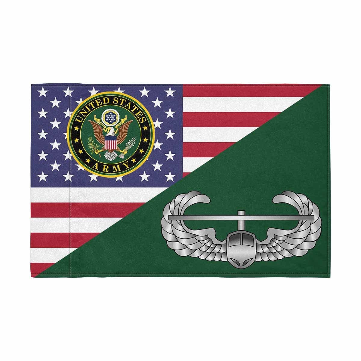 US Army Air Assault Wings Badge Motorcycle Flag 9" x 6" Twin-Side Printing D01-MotorcycleFlag-Army-Veterans Nation