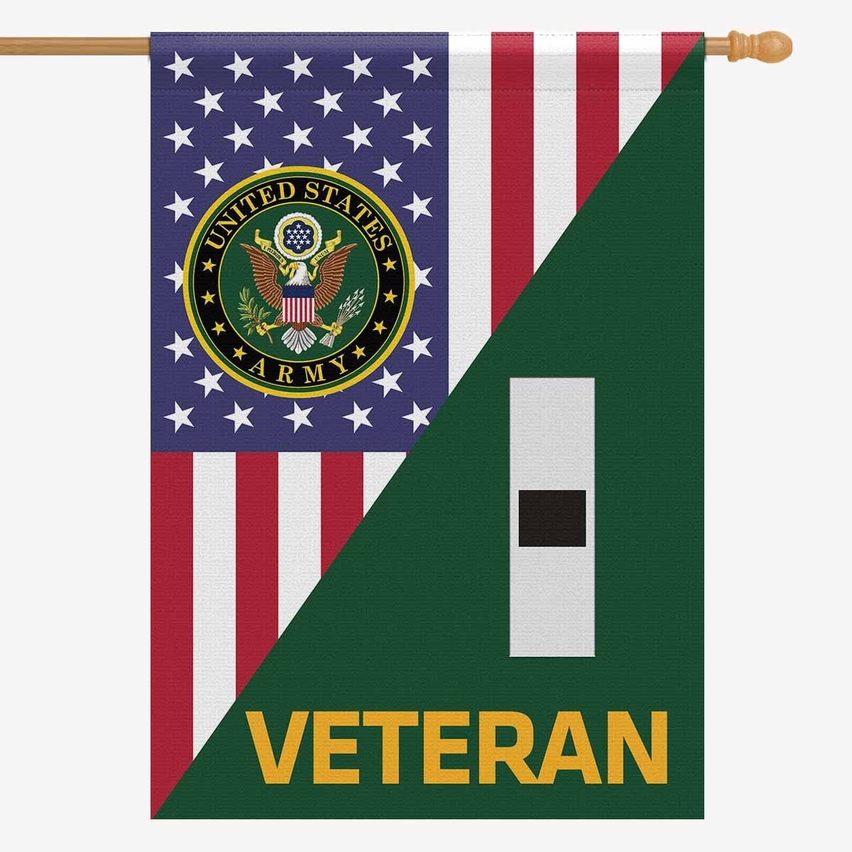 US Army W-1 Warrant Officer 1 Veteran House Flag 28 Inch x 40 Inch 2-Side Printing-HouseFlag-Army-Ranks-Veterans Nation
