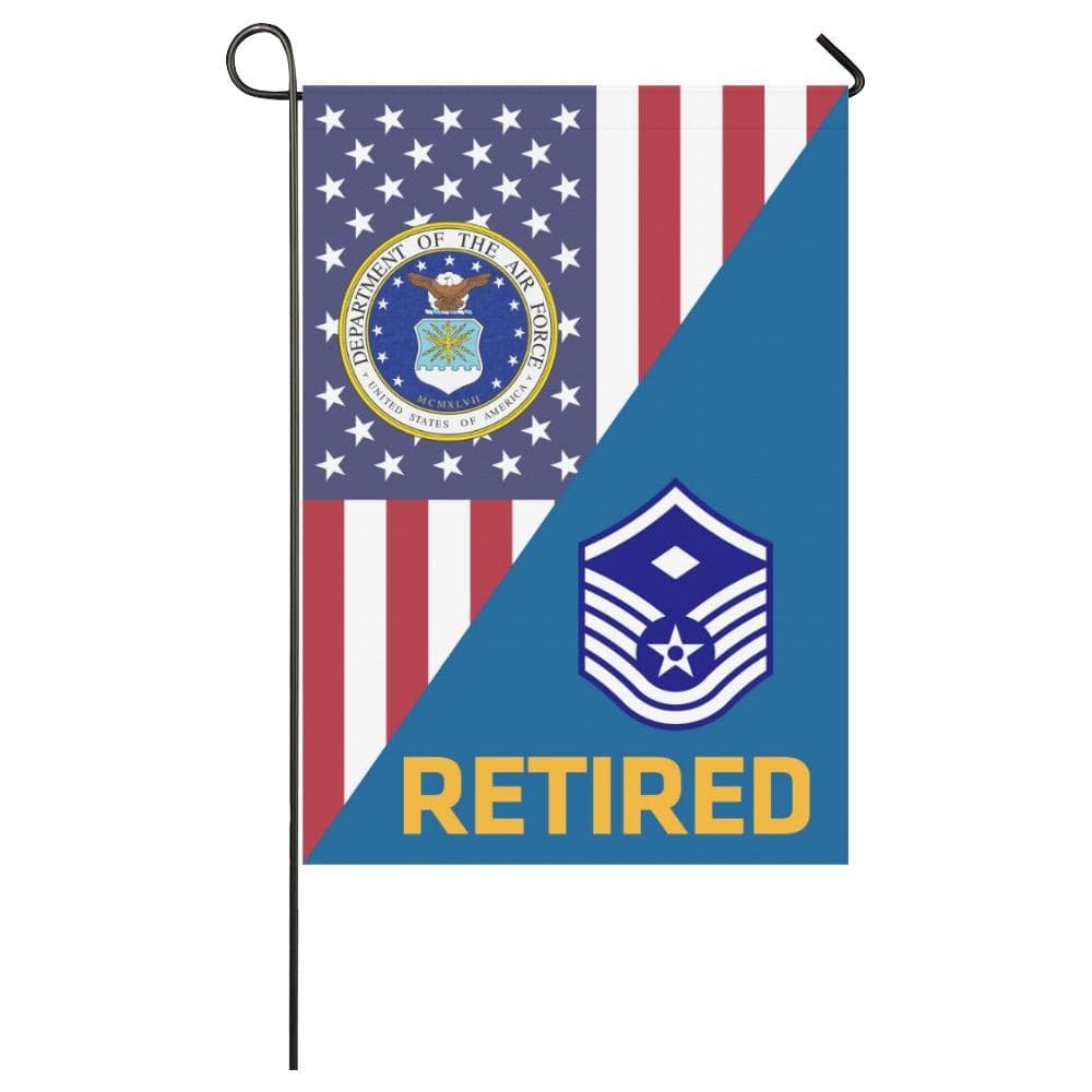US Air Force E-7 First sergeant Retired House Flag 28 inches x 40 inches Twin-Side Printing-HouseFlag-USAF-Ranks-Veterans Nation