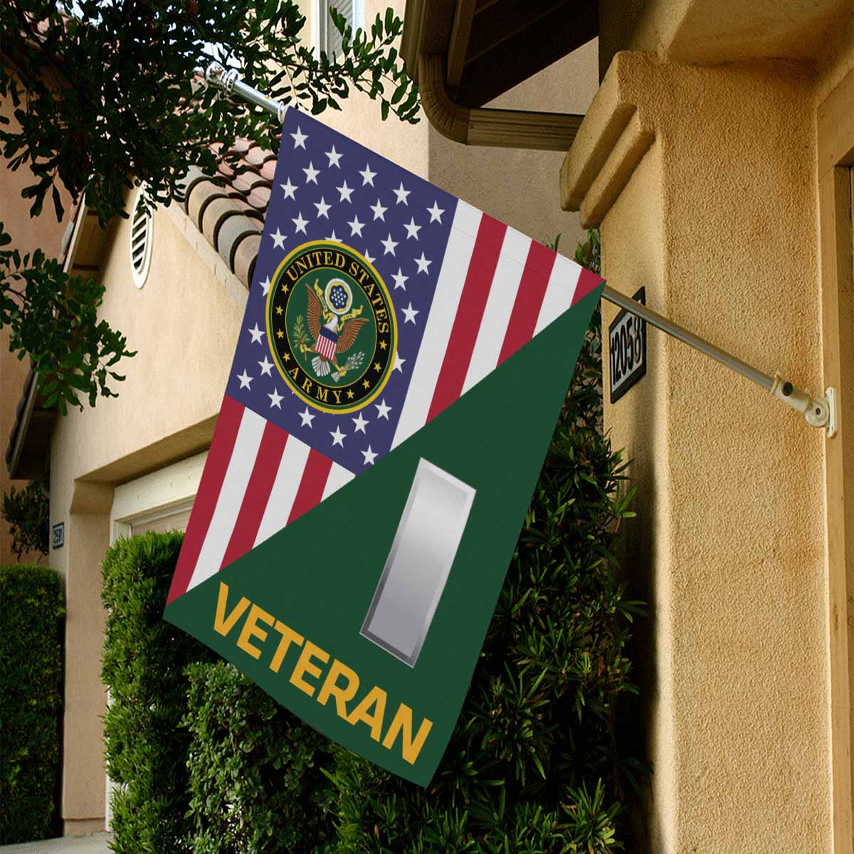 US Army O-2 First Lieutenant O2 1LT Veteran House Flag 28 Inch x 40 Inch 2-Side Printing-HouseFlag-Army-Ranks-Veterans Nation
