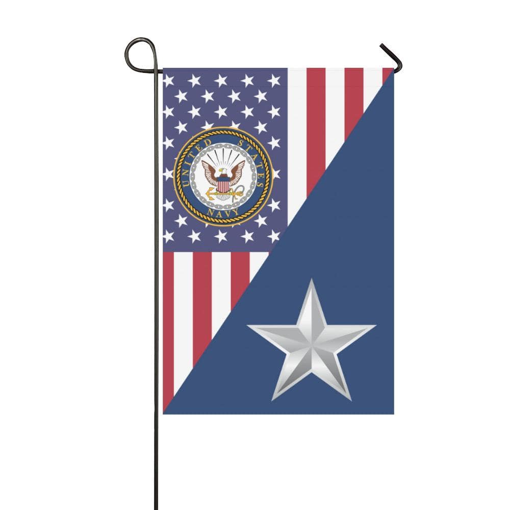 US Navy O-7 Rear Admiral Lower Half O7 RDML Garden Flag/Yard Flag 12 inches x 18 inches Twin-Side Printing-GDFlag-Navy-Officer-Veterans Nation