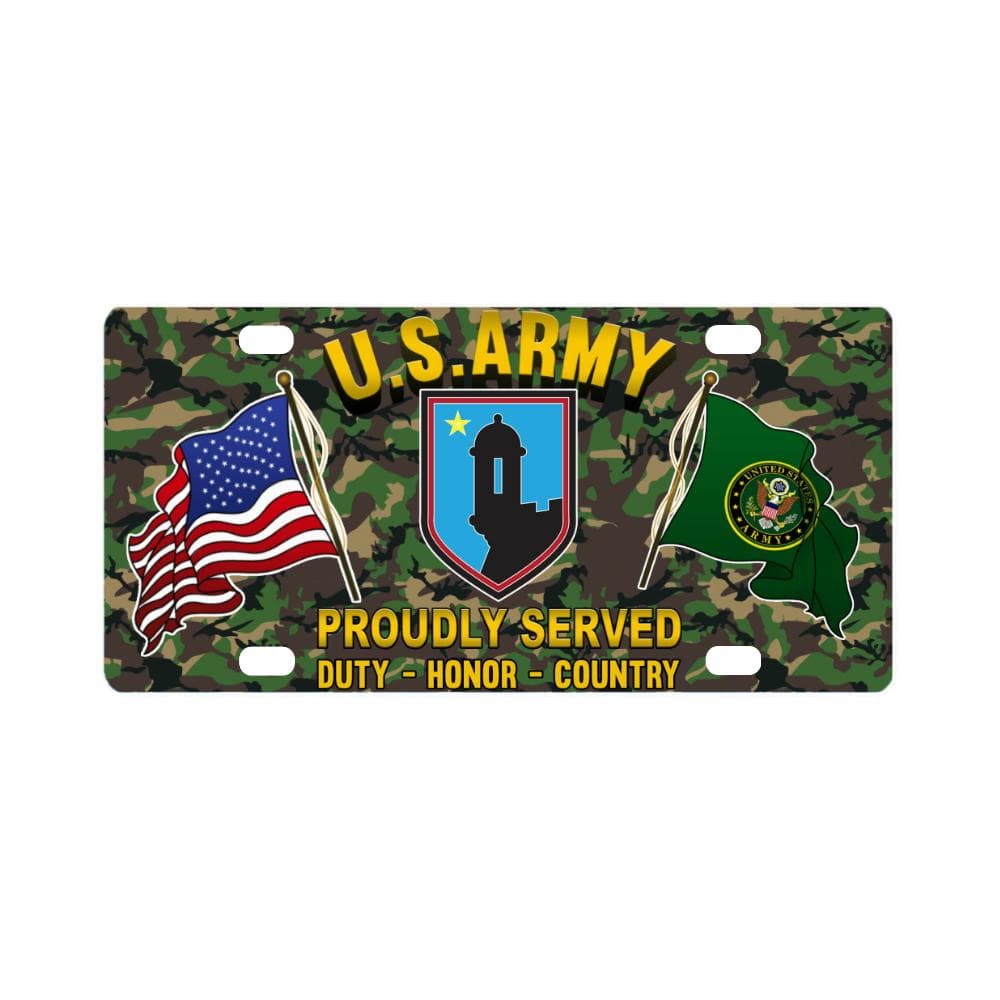 US ARMY 191 SUPPORT GROUP- Classic License Plate-LicensePlate-Army-CSIB-Veterans Nation
