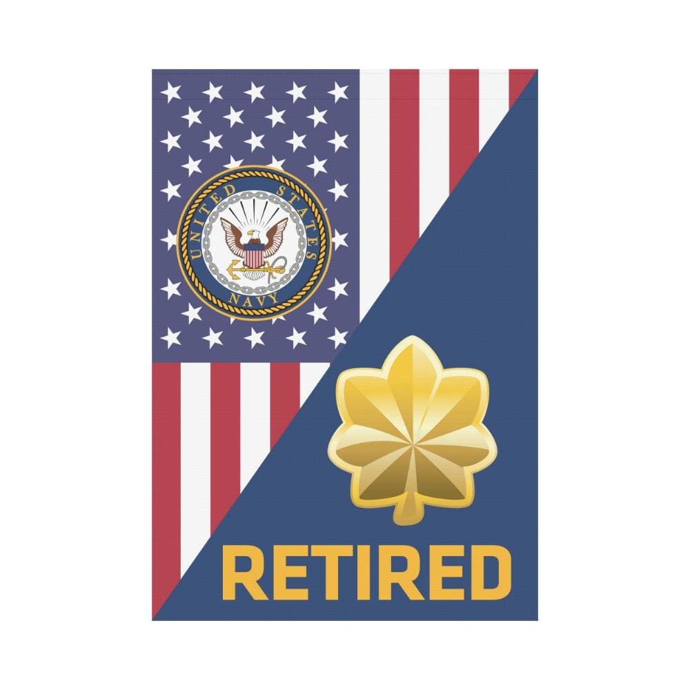 US Navy O-4 Lieutenant Commander O4 LCDR Retired House Flag 28 inches x 40 inches Twin-Side Printing-HouseFlag-Navy-Officer-Veterans Nation