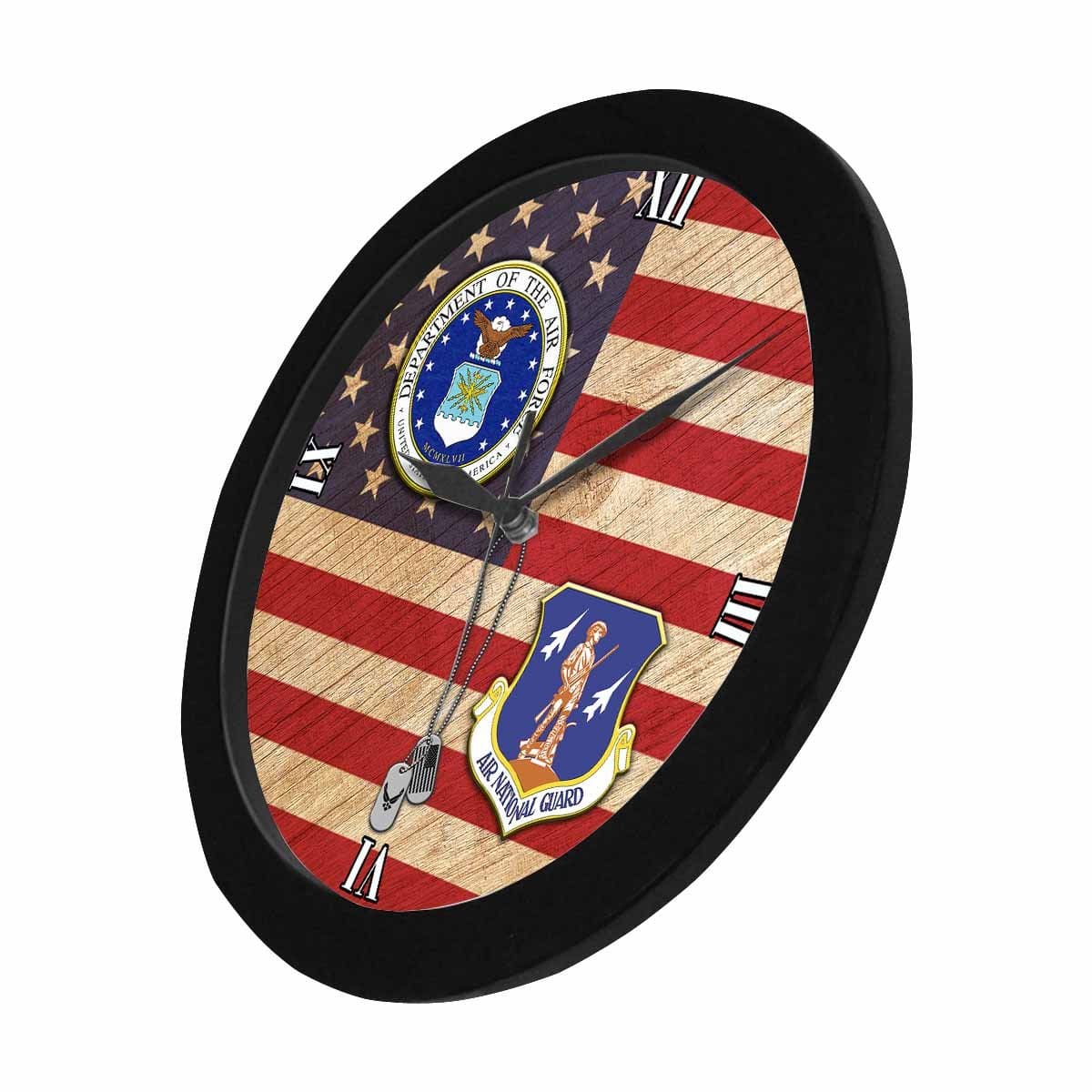 US Air Force Air National Guard Wall Clock-WallClocks-USAF-Shield-Veterans Nation