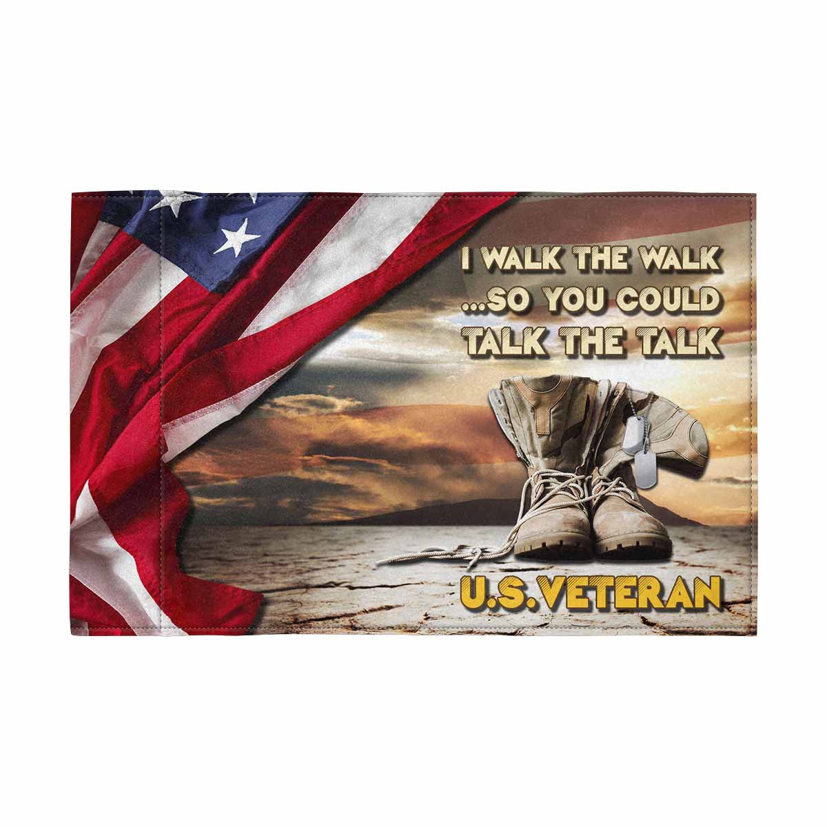 I Walk The Walk So You Could Talk The Talk Motorcycle Flag 9" x 6"(Each Piece With Different Printing）-Garden Flag-Veterans Nation