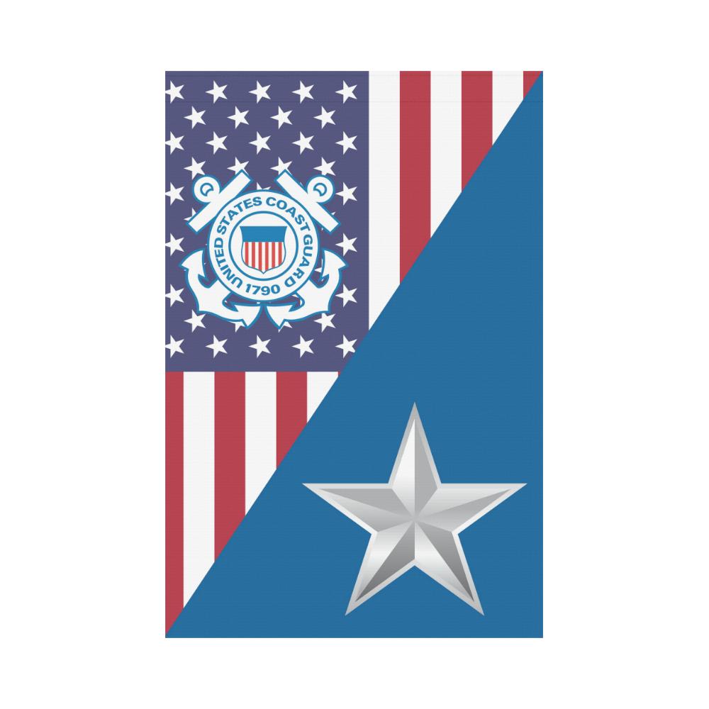 US Coast Guard O-7 Rear Admiral Lower Half O7 DRML Garden Flag/Yard Flag 12 inches x 18 inches-GDFlag-USCG-Officer-Veterans Nation
