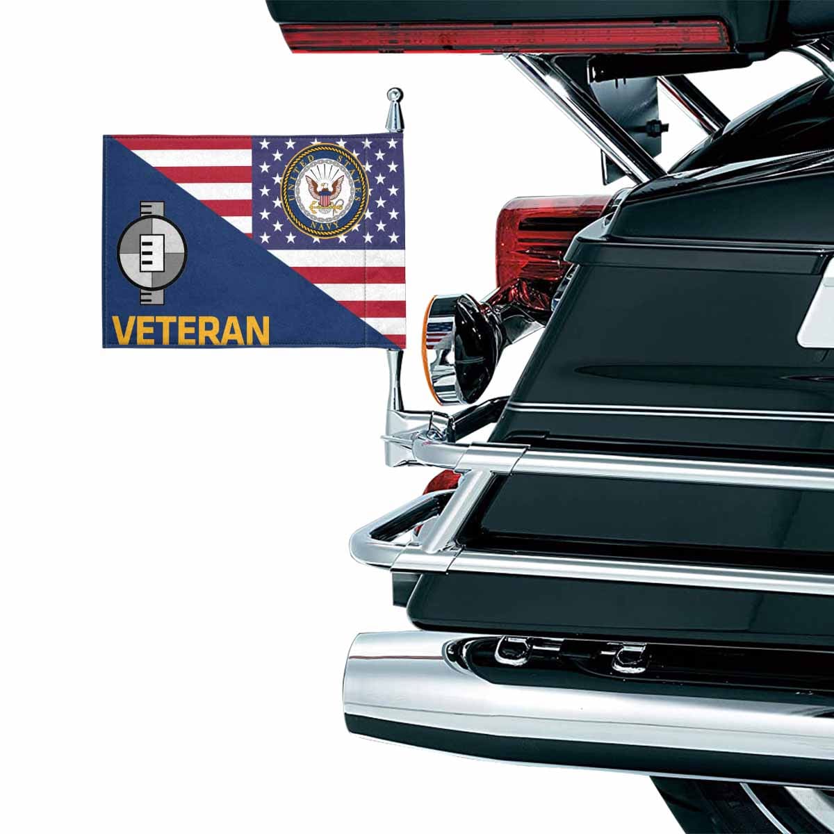 US Navy Engineering Aide Navy EA Veteran Motorcycle Flag 9" x 6" Twin-Side Printing D01-MotorcycleFlag-Navy-Veterans Nation