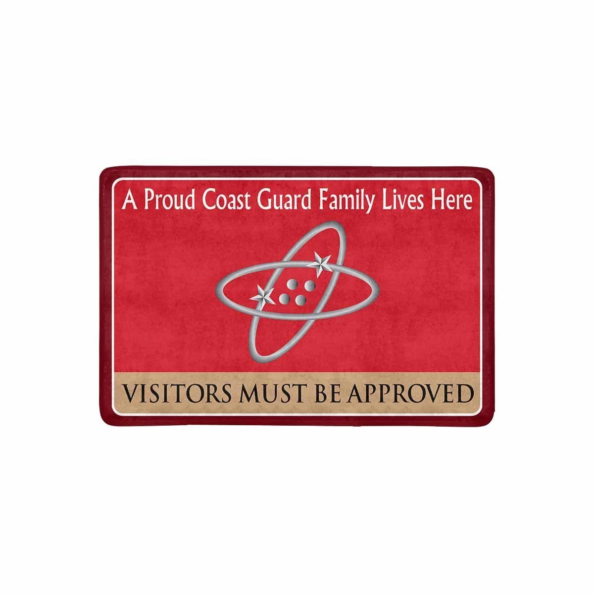 US Coast Guard Electronics Technician ET Logo Family Doormat - Visitors must be approved (23.6 inches x 15.7 inches)-Doormat-USCG-Rate-Veterans Nation
