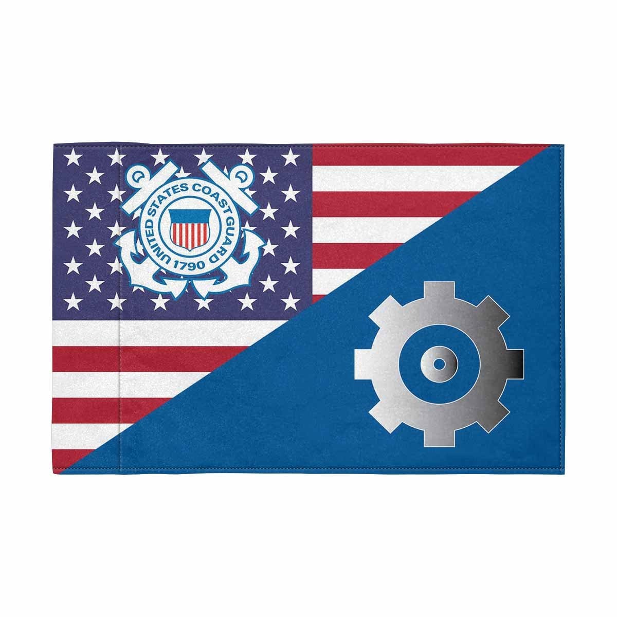 USCG MK Motorcycle Flag 9" x 6" Twin-Side Printing D01-MotorcycleFlag-USCG-Veterans Nation