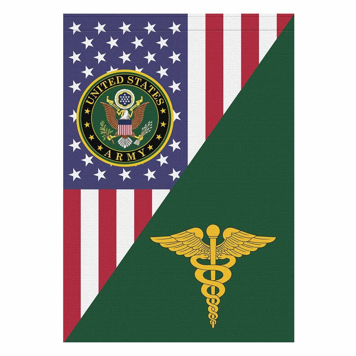 US Army Medical Corps House Flag 28 Inch x 40 Inch Twin-Side Printing-HouseFlag-Army-Branch-Veterans Nation