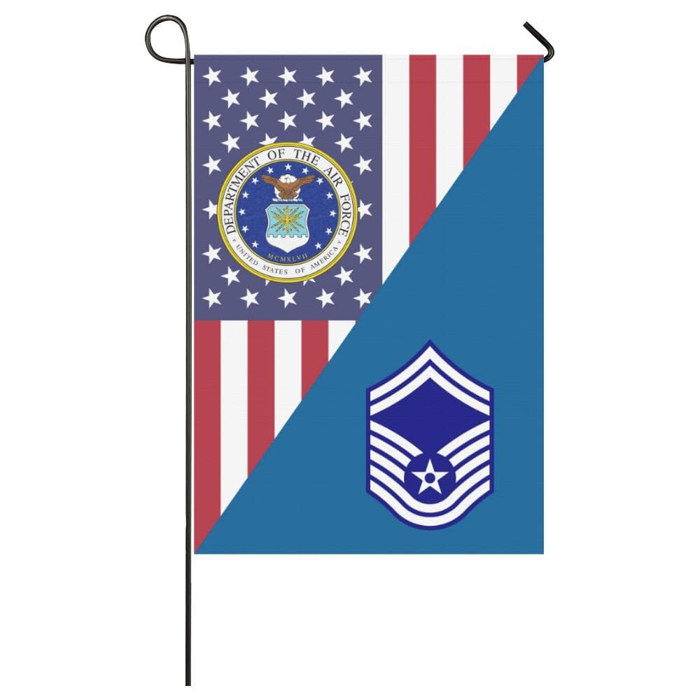 US Air Force E-8 Senior Master Sergeant SMSgt House Flag 28 inches x 40 inches Twin-Side Printing-HouseFlag-USAF-Ranks-Veterans Nation