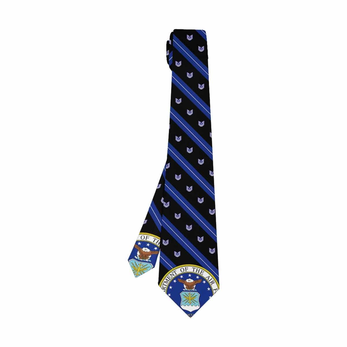 US Air Force E-7 Old Style Classic Necktie (Two Sides)-Necktie-USAF-Ranks-Veterans Nation