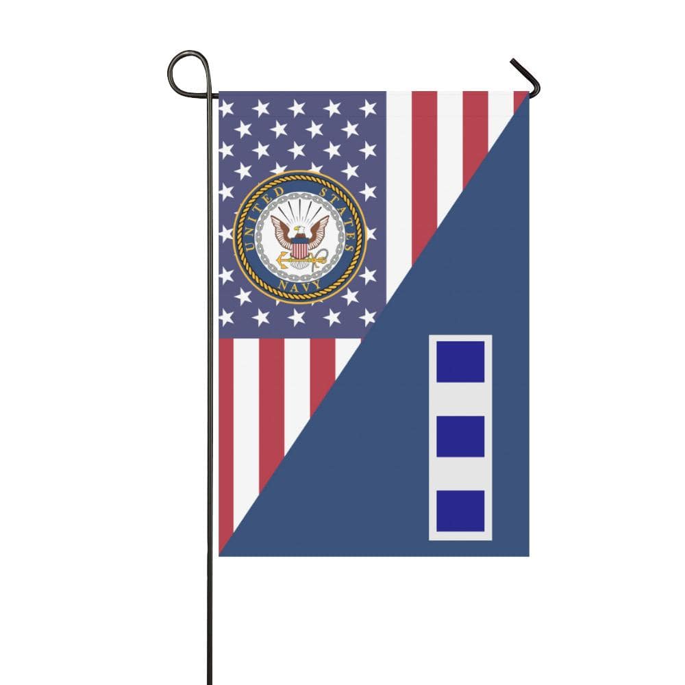 US Navy W-4 Chief Warrant Officer 4 W4 CW4 Garden Flag/Yard Flag 12 inches x 18 inches Twin-Side Printing-GDFlag-Navy-Officer-Veterans Nation