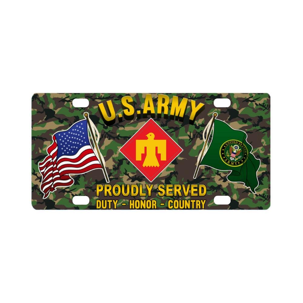 US ARMY 45TH INFANTRY BRIGADE COMBAT TEAM- Classic License Plate-LicensePlate-Army-CSIB-Veterans Nation