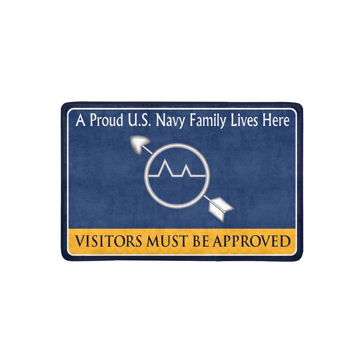 U.S Navy Operations specialist Navy OS Family Doormat - Visitors must be approved (23,6 inches x 15,7 inches)-Doormat-Navy-Rate-Veterans Nation