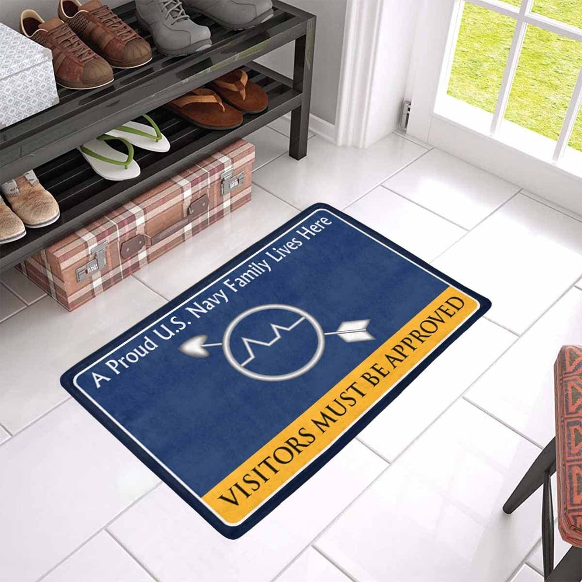 U.S Navy Operations specialist Navy OS Family Doormat - Visitors must be approved (23,6 inches x 15,7 inches)-Doormat-Navy-Rate-Veterans Nation