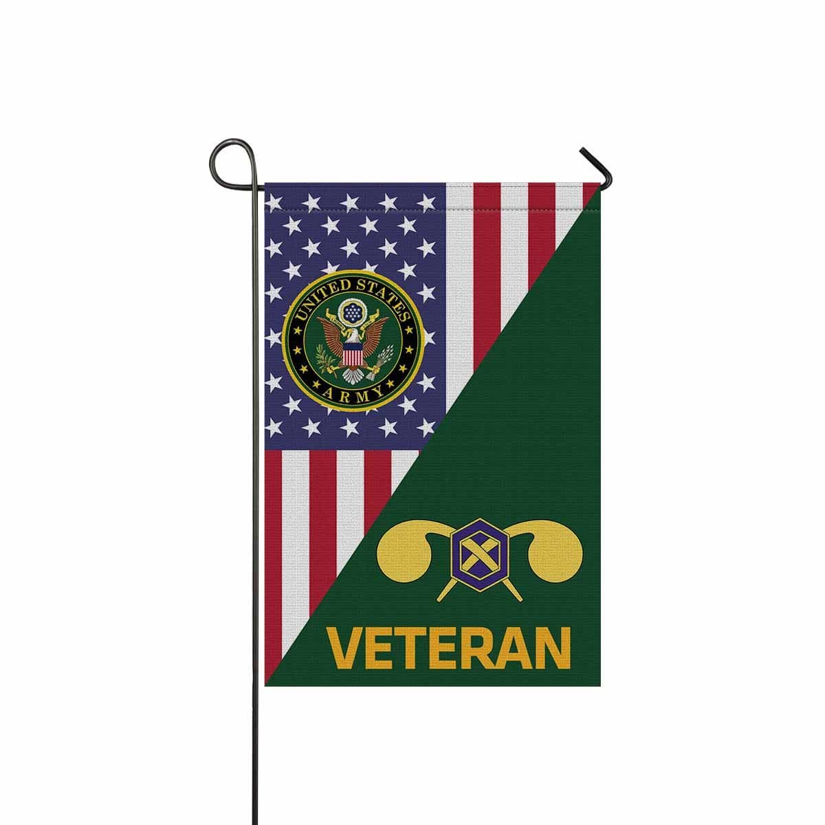 US Army Chemical Corps Veteran Garden Flag/Yard Flag 12 Inch x 18 Inch Twin-Side Printing-GDFlag-Army-Branch-Veterans Nation