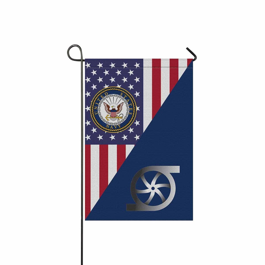 US Navy Gas Turbine Systems Technician Navy GS Garden Flag/Yard Flag 12 inches x 18 inches Twin-Side Printing-GDFlag-Navy-Rate-Veterans Nation