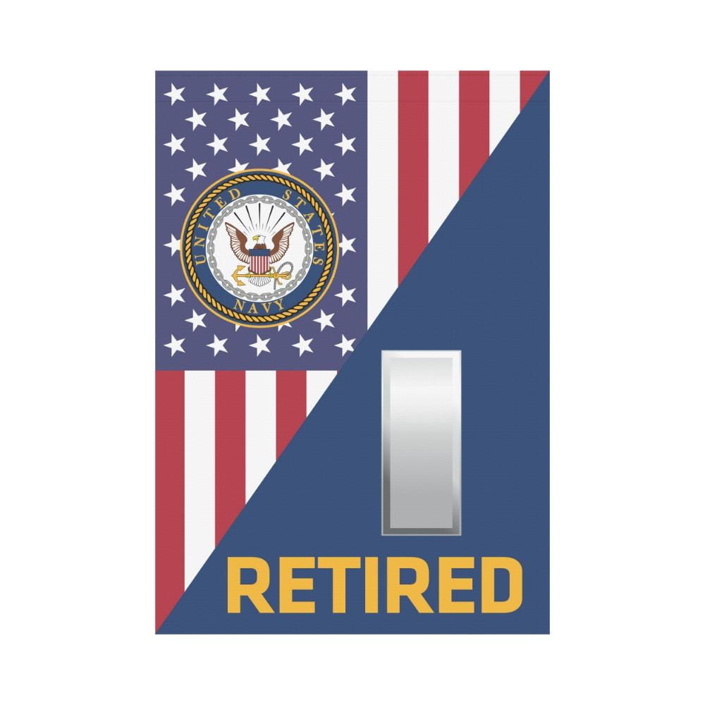 US Navy O-2 Lieutenant Junior Grade O2 LTJG Retired House Flag 28 inches x 40 inches Twin-Side Printing-HouseFlag-Navy-Officer-Veterans Nation