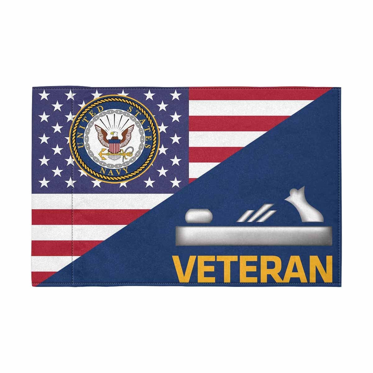 US Navy Patternmaker Navy PM Veteran Motorcycle Flag 9" x 6" Twin-Side Printing D01-MotorcycleFlag-Navy-Veterans Nation