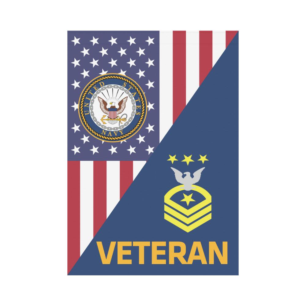 US Navy E-9 Master Chief Petty Officer Of The Navy E9 MCPON Collar Device Veteran House Flag 28 inches x 40 inches Twin-Side Printing-HouseFlag-Navy-Collar-Veterans Nation