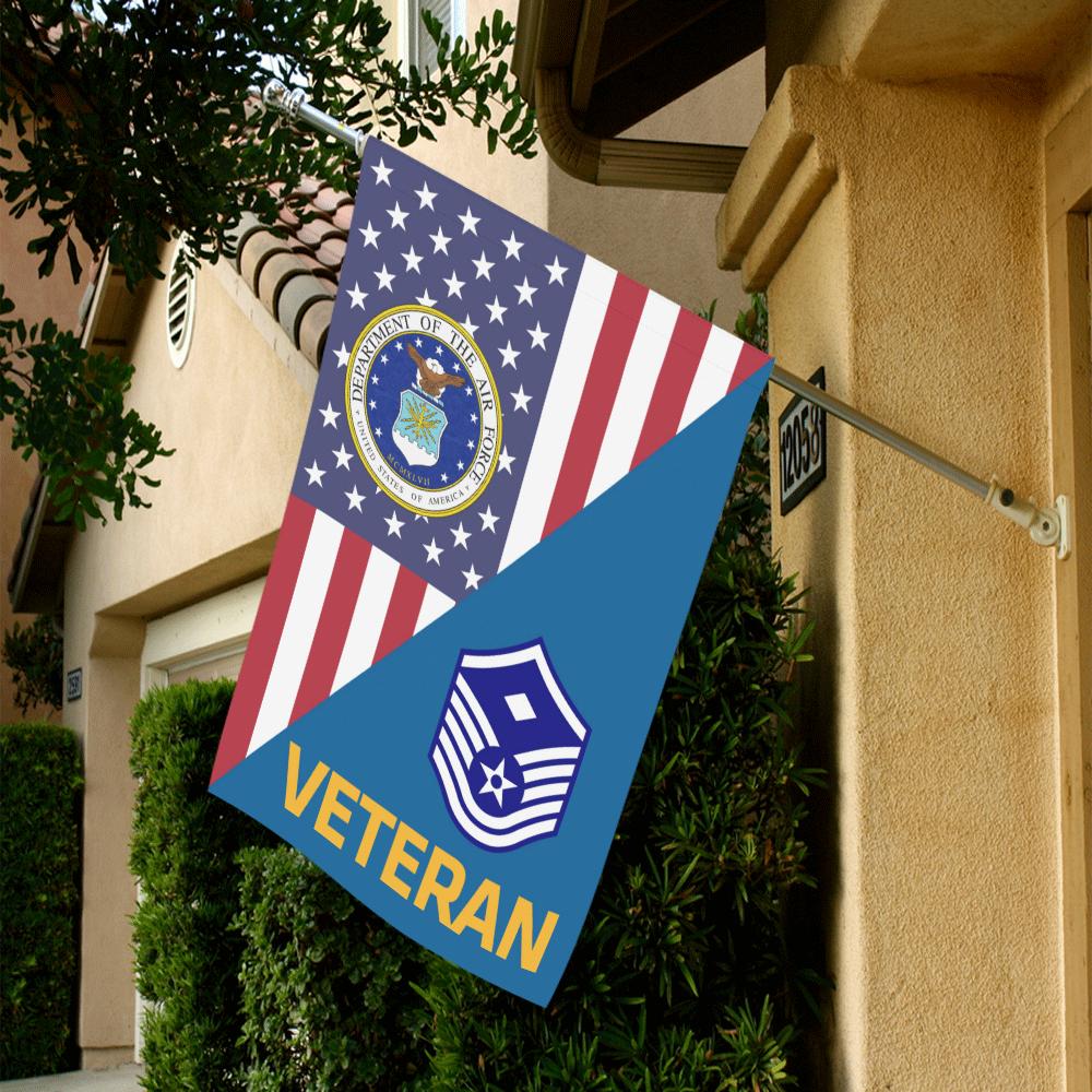 US Air Force E-7 First sergeant E-7 Veteran House Flag 28 inches x 40 inches Twin-Side Printing-HouseFlag-USAF-Ranks-Veterans Nation