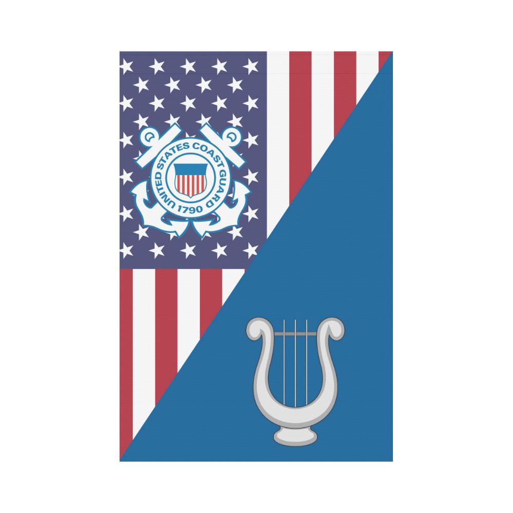 US Coast Guard Musician MU Garden Flag/Yard Flag 12 inches x 18 inches-GDFlag-USCG-Rate-Veterans Nation