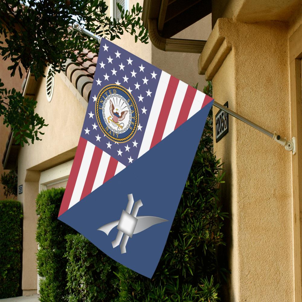 US Navy Legalman Navy LN House Flag 28 inches x 40 inches Twin-Side Printing-HouseFlag-Navy-Rate-Veterans Nation