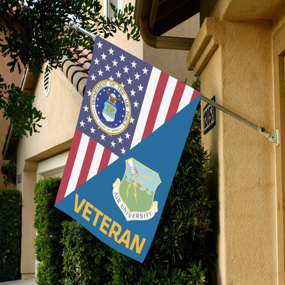 US Air Force Air University Veteran House Flag 28 inches x 40 inches Twin-Side Printing-HouseFlag-USAF-Shield-Veterans Nation