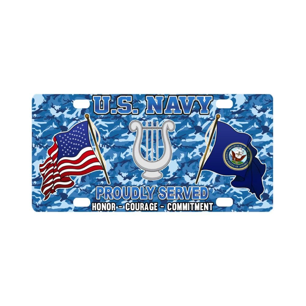 U.S Navy Musician Navy MU - Classic License Plate-LicensePlate-Navy-Rate-Veterans Nation