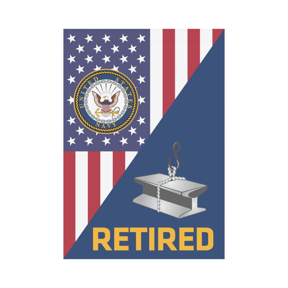 US Navy Steelworker Navy SW Retired House Flag 28 inches x 40 inches Twin-Side Printing-HouseFlag-Navy-Rate-Veterans Nation