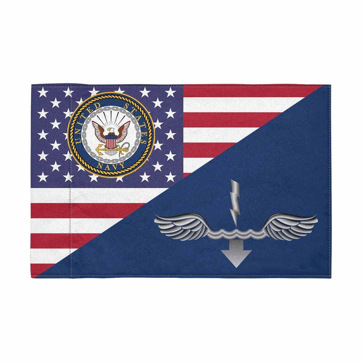US Navy Antisubmarine Warfare Technician Navy AX Motorcycle Flag 9" x 6" Twin-Side Printing D01-MotorcycleFlag-Navy-Veterans Nation