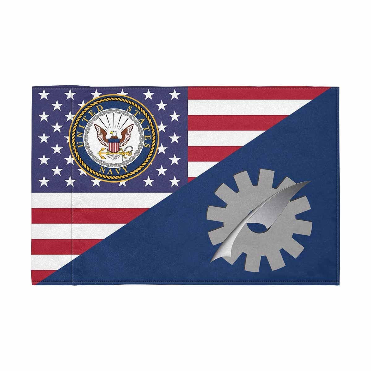 US Navy Data Processing Technician Navy DP Motorcycle Flag 9" x 6" Twin-Side Printing D01-MotorcycleFlag-Navy-Veterans Nation