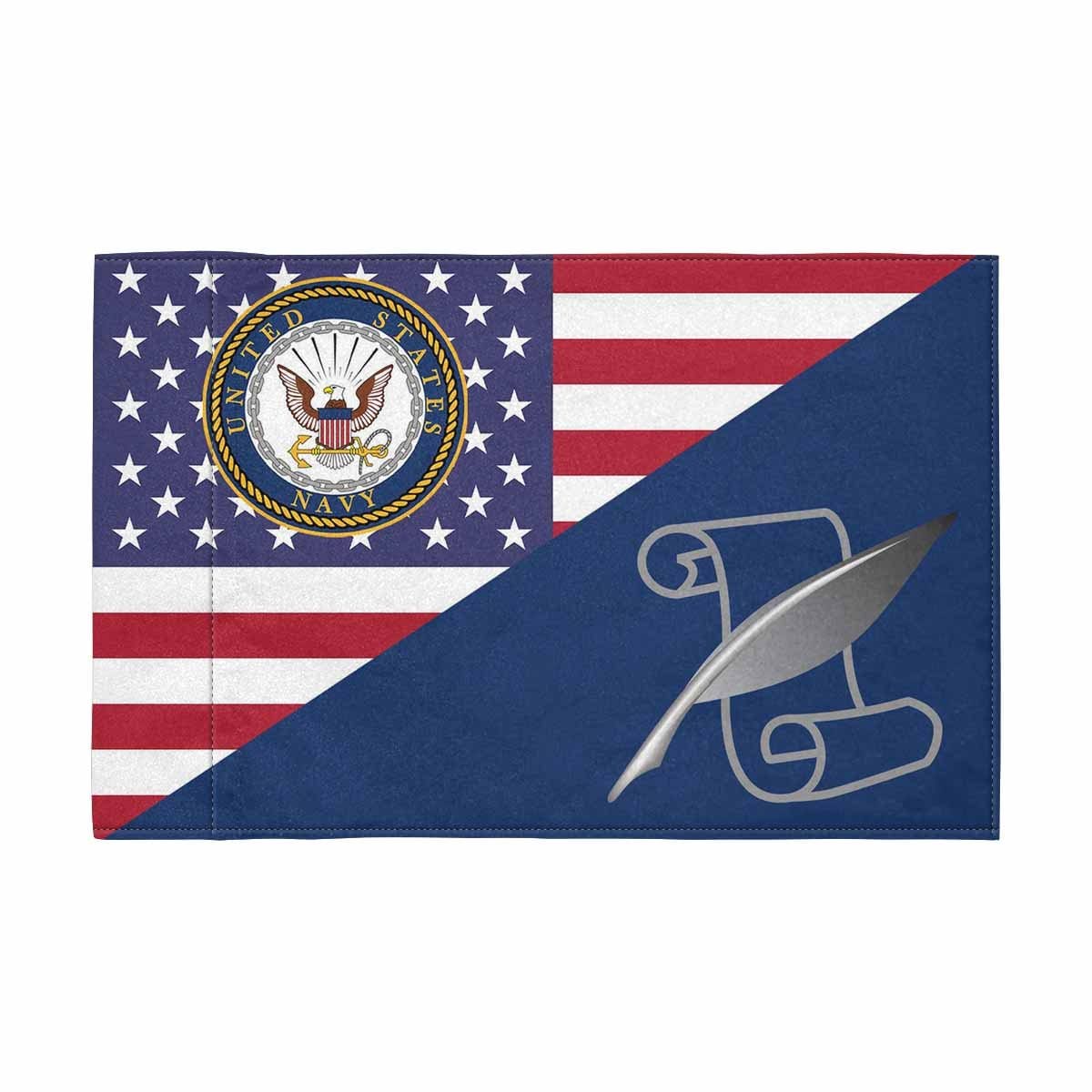 US Navy Journalist Navy JO Motorcycle Flag 9" x 6" Twin-Side Printing D01-MotorcycleFlag-Navy-Veterans Nation