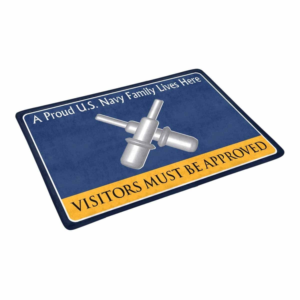 U.S Navy Gunner's mate Navy GM Family Doormat - Visitors must be approved (23,6 inches x 15,7 inches)-Doormat-Navy-Rate-Veterans Nation
